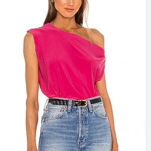 Norma Kamali Drop Shoulder Top in Rose Size Small